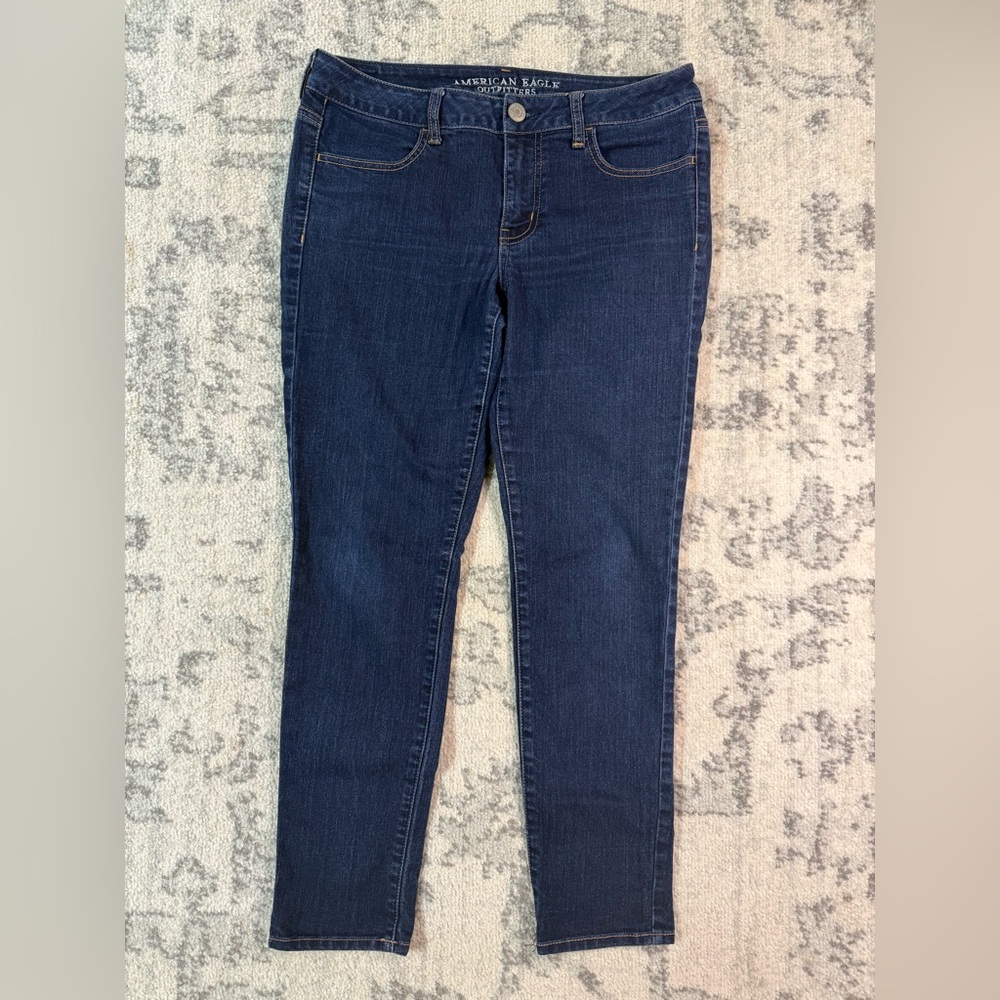 AMERICAN EAGLE OUTFITTERS Dark Blue Skinny Jegging Jeans